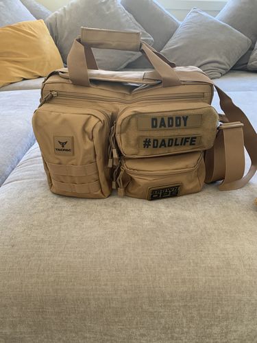 Customer photo review of Tacpac 'Recon 2.0' Desert Storm Nappy Bag Set