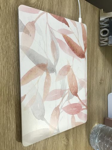 Customer photo review of RS-527WHITE Without Apple Cut Out Logo - Macbook Case - Macbook Air Pro 13" inch  + Free Keyboard Cover