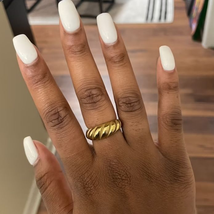 Customer photo review of Gold Chunky Twisted Ring