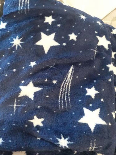 Customer photo review of Plaid polaire "Douce nuit étoilée" - 4 dimensions disponibles