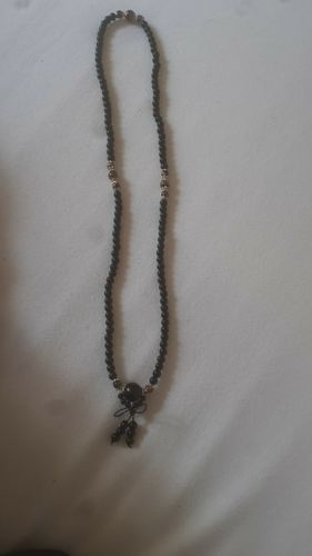 Customer photo review of Bracelet ou collier Mâlâ de Méditation en Obsidienne Noire et Œil de Tigre