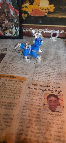 Customer photo review of Baby Krishna Silver Blue