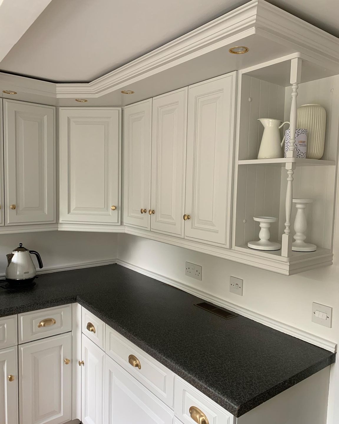 Customer photo review of Classic Brushed Satin Brass Cupboard Handles