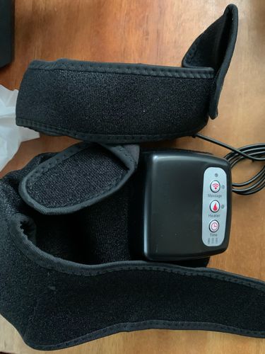 Customer photo review of Rechargeable Heated Knee Massager Brace for Arthritis & Pain Relief