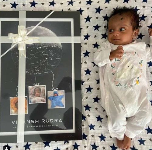 Customer photo review of Baby Star Map -12 x 18 Inch