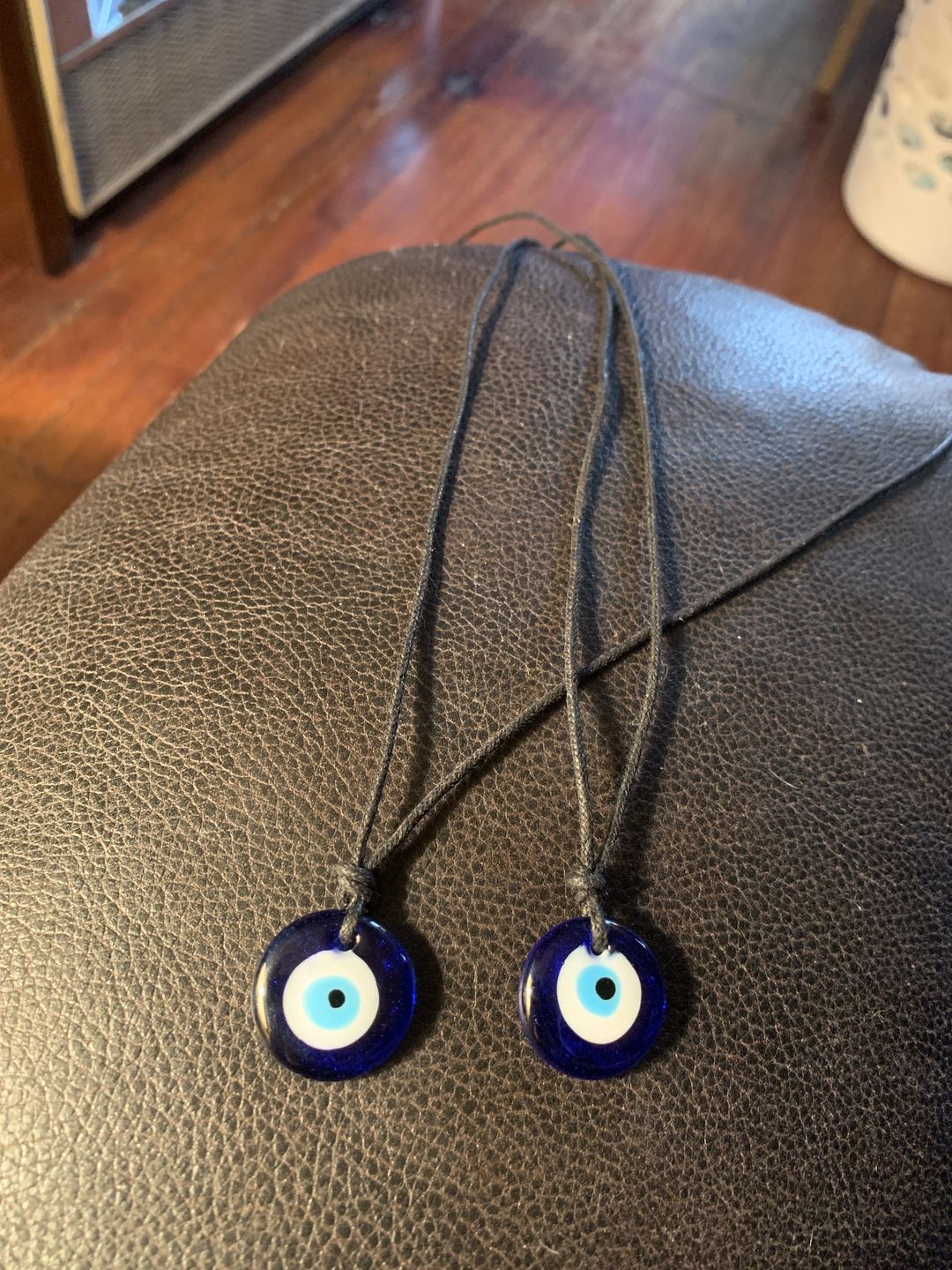 Customer photo review of Glass Evil Eye Good Luck and Protection Necklace