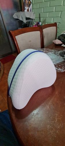 Customer photo review of Orthopedic Memory Foam Body Alignment Knee Leg Pillow for Side Sleeper