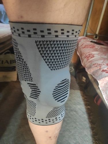 Customer photo review of Silicone Knee Brace - Compression Knee Sleeve For Knee Support