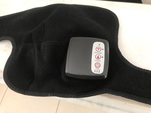 Customer photo review of Rechargeable Heated Knee Massager Brace for Arthritis & Pain Relief
