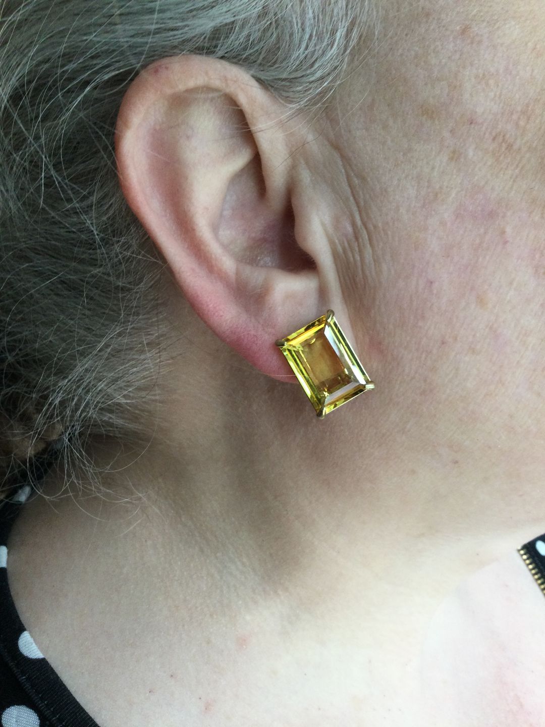 Customer photo review of HEIDI DAUS®"Devil Wears Heidi" Crystal Button Earring