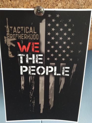 Customer photo review of Tactical Brotherhood Decal - OG5 We The People
