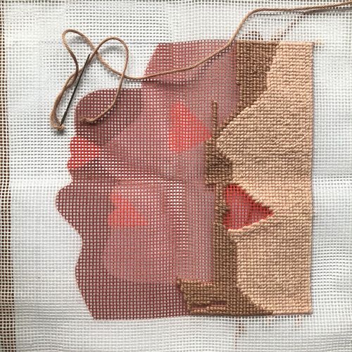 Customer photo review of Baiser Terracota Needlepoint Kit