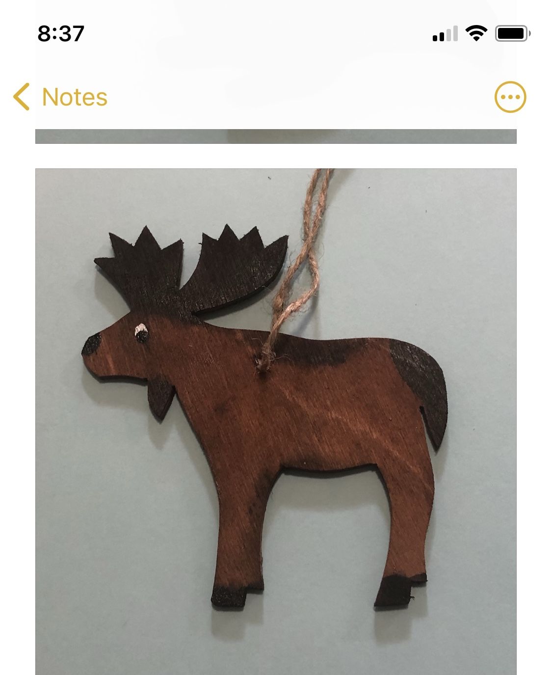 Customer photo review of Unfinished Wooden Moose Shape - Animal - Craft - up to 24" DIY