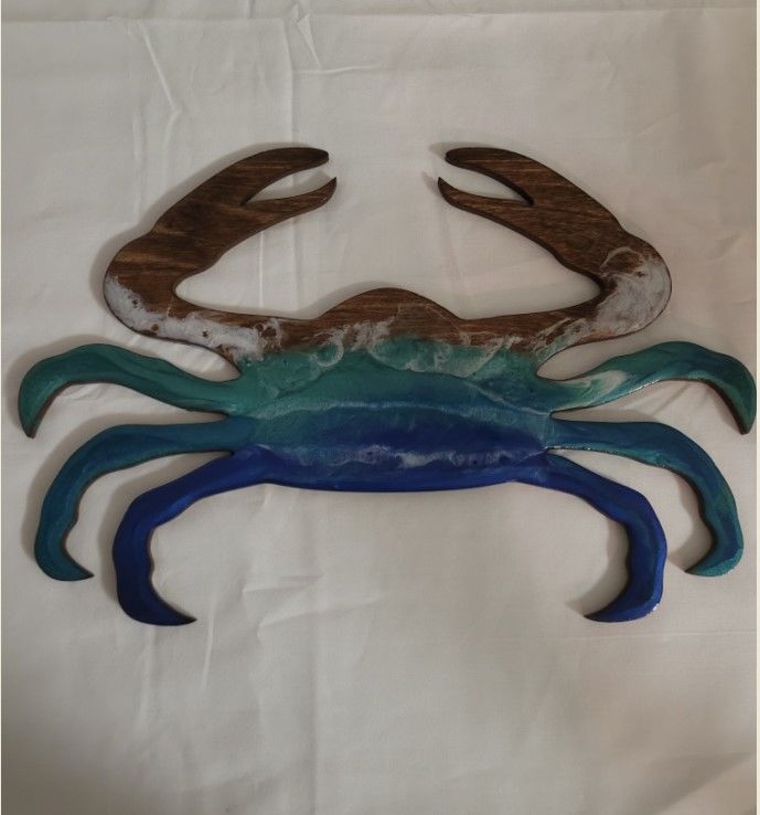 Customer photo review of Unfinished Wooden Crab Shape - Ocean - Nursery - Craft - up to 24" DIY