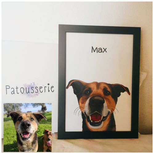 Customer photo review of Πορτραίτο Του Δικού Σας Κατοικίδιου - Πόστερ με κάδρο