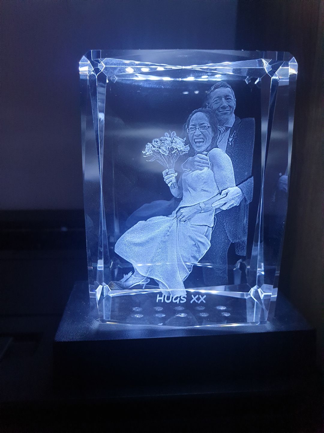 Customer photo review of Big Crystal Rectangle - 80mm x 110mm x 60mm