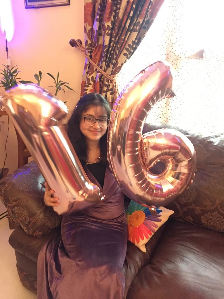Customer photo review of Floral Purple Cake