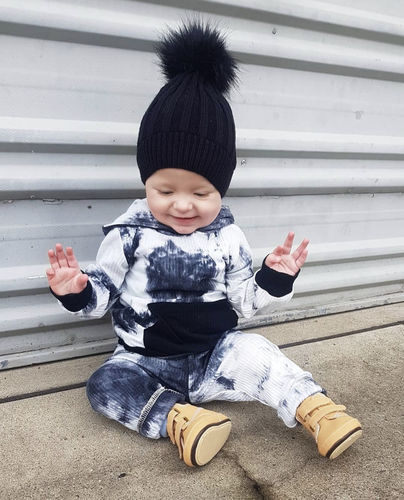 Customer photo review of Tie Dye Hoodie Set | Black