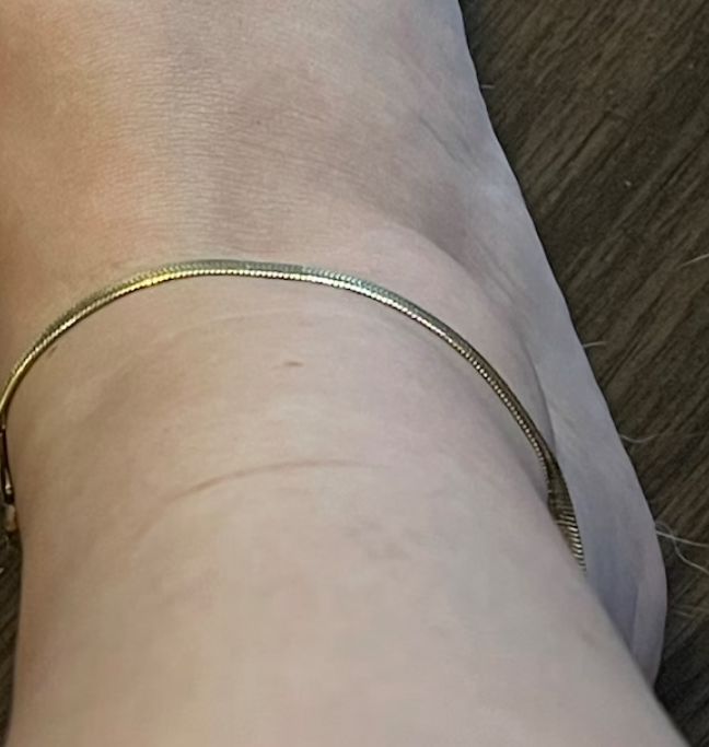 Customer photo review of 14K Gold Filled Anklet