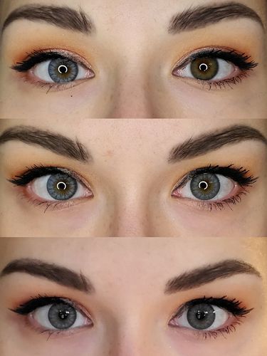 Customer photo review of [US Warehouse] Radiant Sky Blue Prescription Contact Lenses