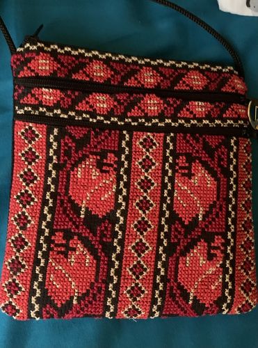 Customer photo review of Lila Three Zipper Embroidered Purse
