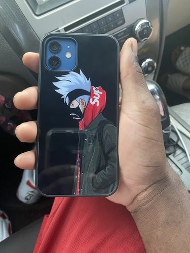 Customer photo review of Stylish Naruto Kakashi Itachi Tempered Glass Phone Case