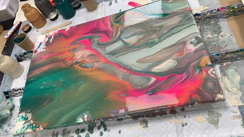 Customer photo review of Workshop: Acrylic Pouring / Einstieg ins Acrylgießen
