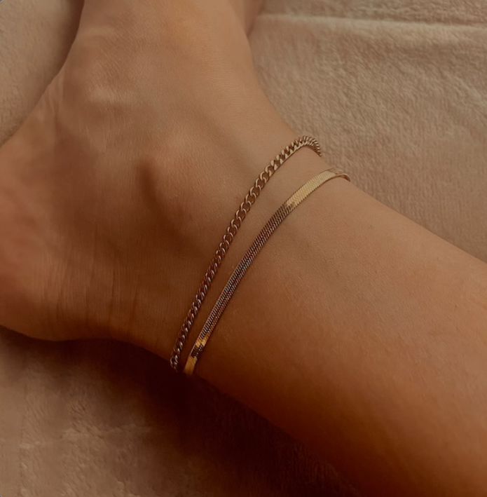 Customer photo review of 14K Gold Filled Anklet