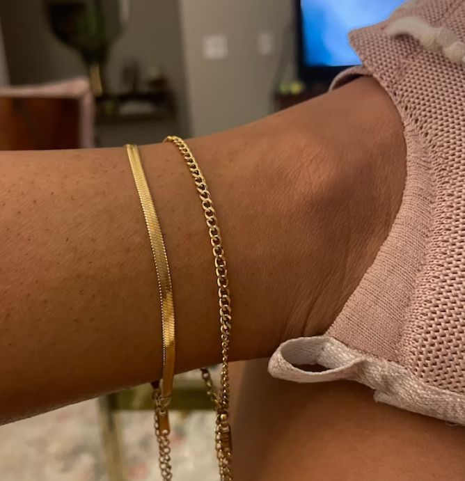 Customer photo review of 14K Gold Filled Anklet