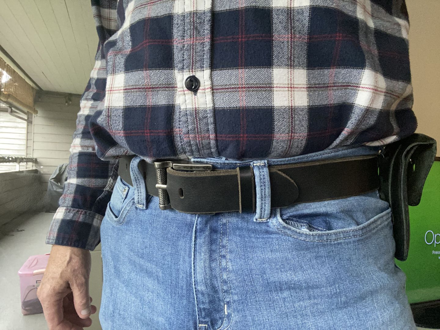Customer photo review of The Pinnacle Belt - Black 100 % Premium Leather Belt