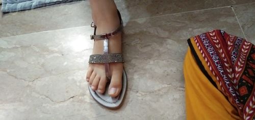 Customer photo review of Grey Color Formal Sandals FR4409
