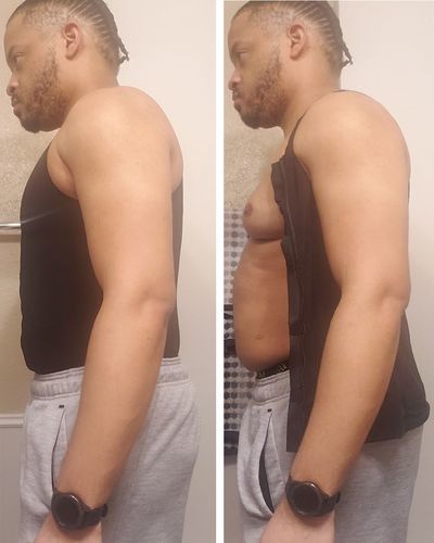 Customer photo review of Men's Slimming Body Shaper