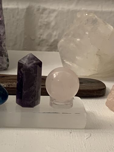 Customer photo review of Amethyst & Rose Quartz Mini Duo