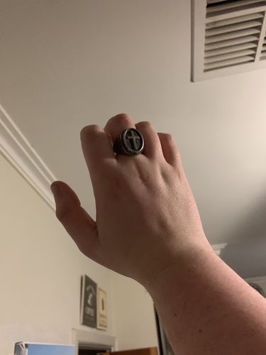 Customer photo review of ANTIQUE CROSS RING