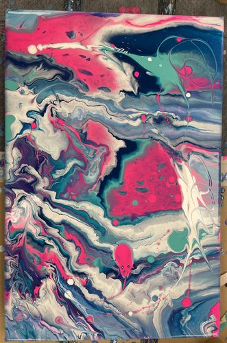 Customer photo review of Workshop: Acrylic Pouring / Einstieg ins Acrylgießen