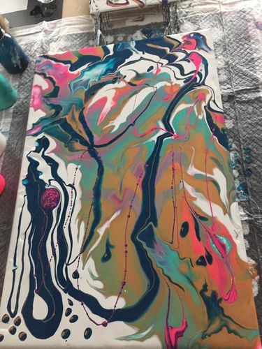 Customer photo review of Workshop: Acrylic Pouring / Einstieg ins Acrylgießen