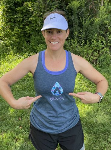 Customer photo review of Shine On Women's Racerback Tank