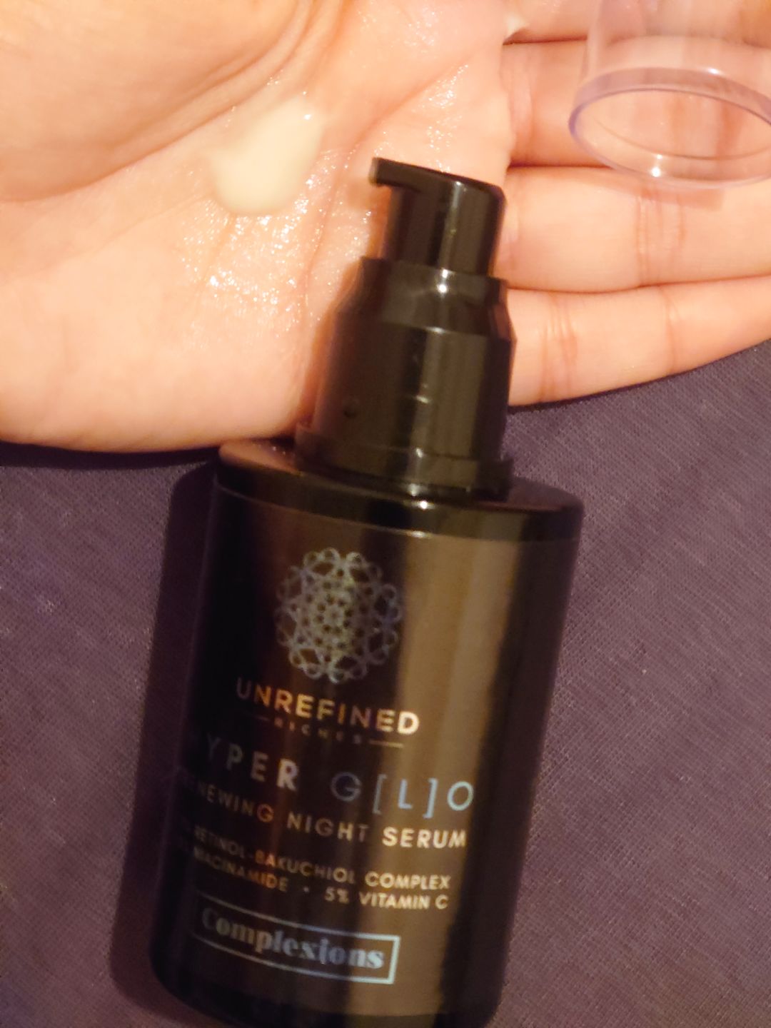 Customer photo review of HYPER G[L]O - Renewing Night Serum