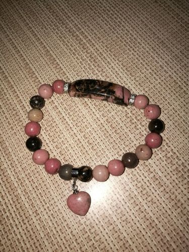 Customer photo review of Bracelet Amour Inconditionnel en  Rhodonite