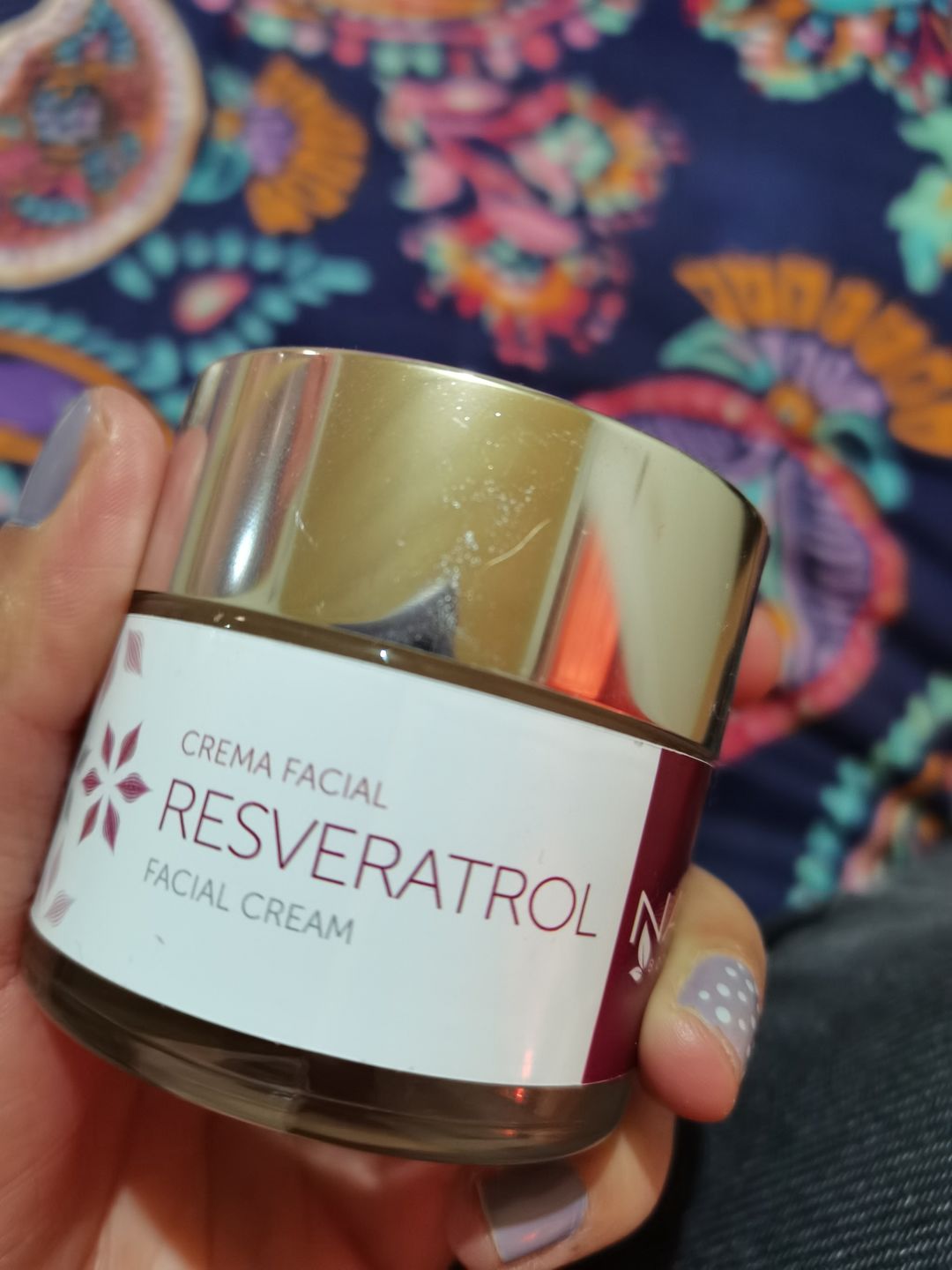 Customer photo review of Crema Facial Resveratrol