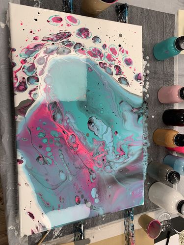 Customer photo review of Workshop: Acrylic Pouring / Einstieg ins Acrylgießen