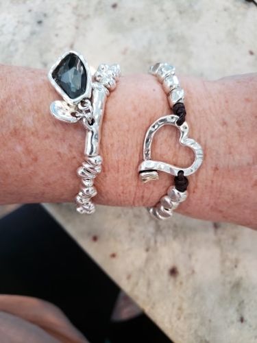 Customer photo review of Bracelet "Cœur Baroque Argenté"