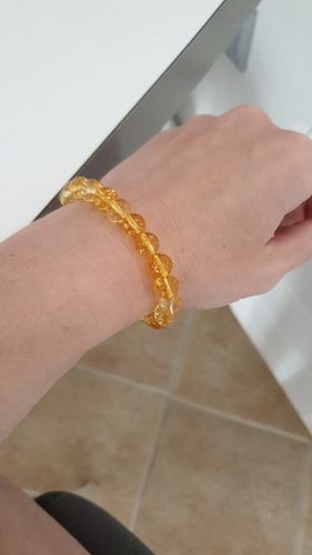 Customer photo review of Bracelet de Perles en Pierre de Citrine