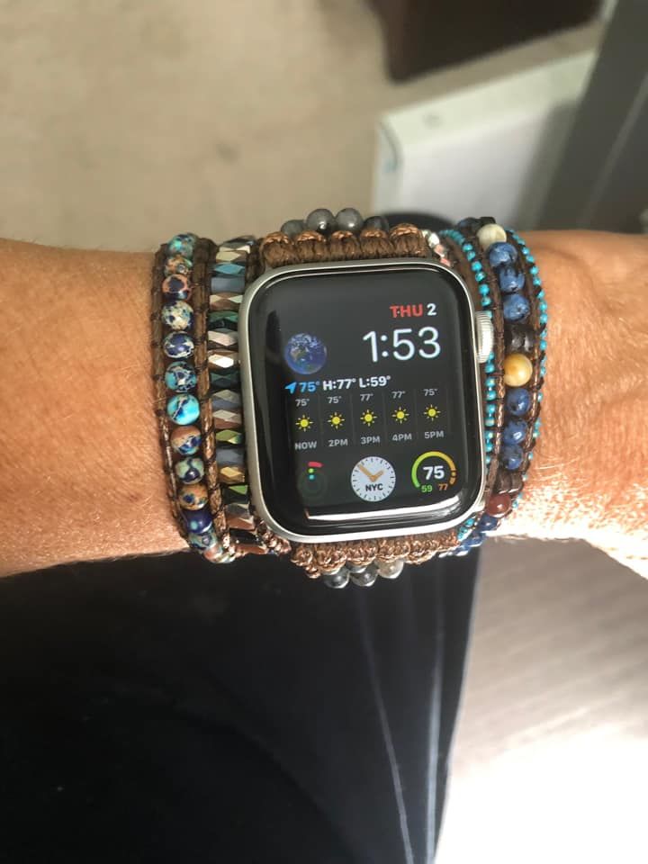 Customer photo review of Serene Ocean Apple Watch Strap