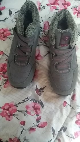 Customer photo review of [#Big Sale Today] BeeComfy™ Snowy Villi Leather Ankle Boots