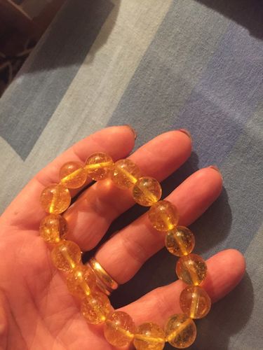 Customer photo review of Bracelet de Perles en Pierre de Citrine