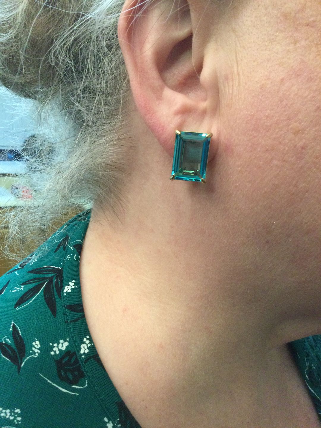 Customer photo review of HEIDI DAUS®"Devil Wears Heidi" Crystal Button Earring