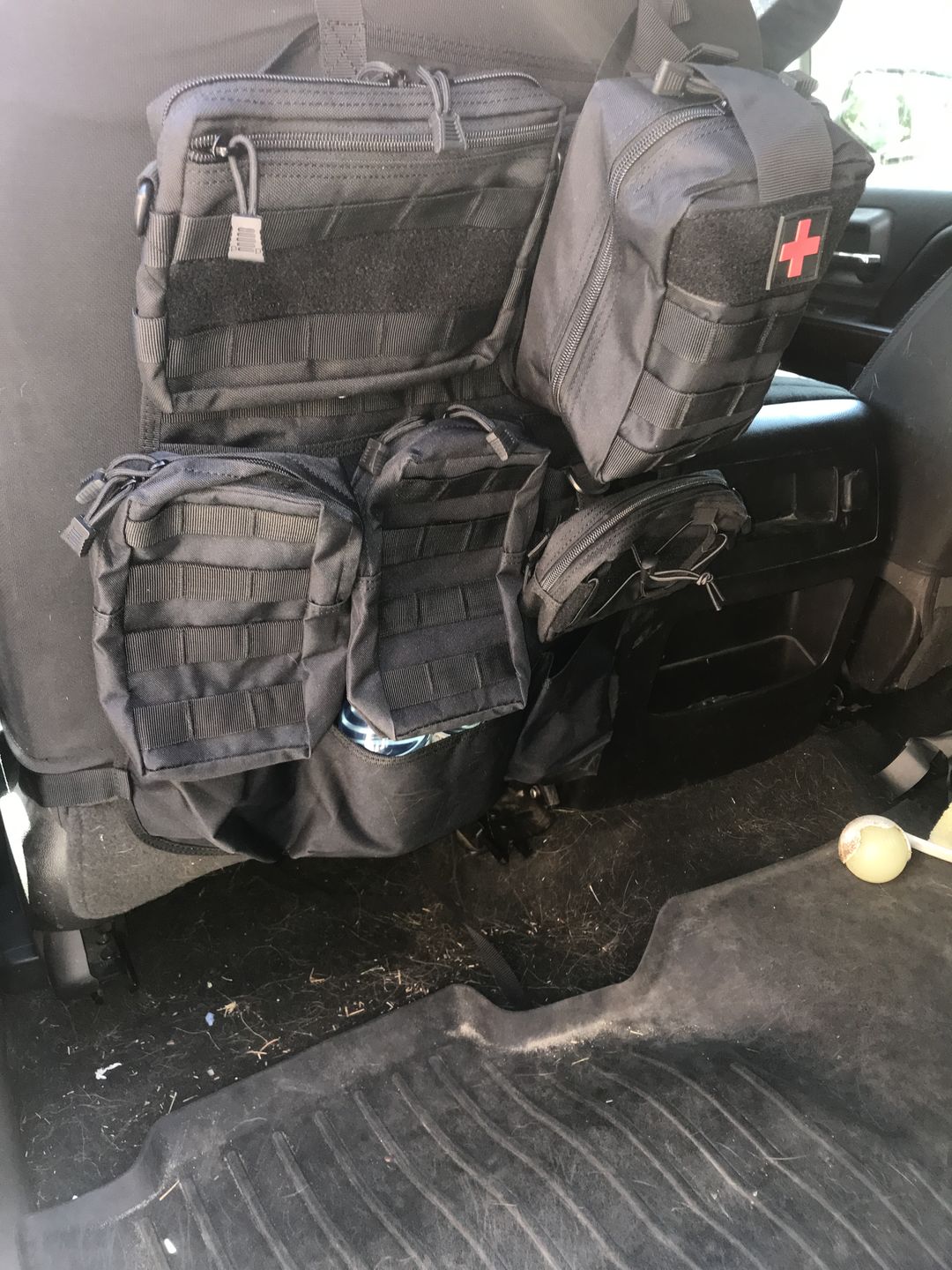 Customer photo review of Tactical MOLLE Car Seat Organizer v2
