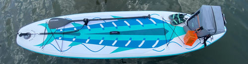 Customer photo review of Murtisol 11'32" 6” Inflatable Stand Up Paddle Board, with Premium SUP Accessories, Bottom Fin, Leash and Hand Pump, Non-Slip Deck, 2 Waterproof Bags