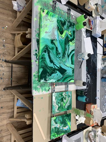 Customer photo review of Workshop: Acrylic Pouring / Einstieg ins Acrylgießen